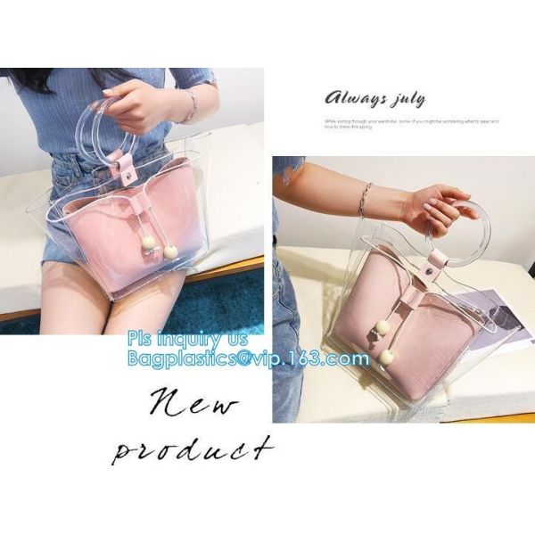 Beauty Flower Color PVC tote shopping bag, PVC Coating 600D Polyester Tote Bag Grocery Bag with Zipper Closing, handle