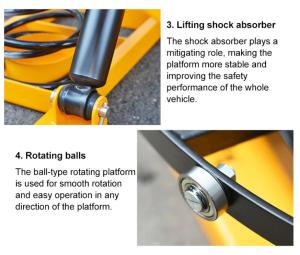 Buy cheap Yellow Palletpal 1000kg Cargo Lift Table Lever Loader product