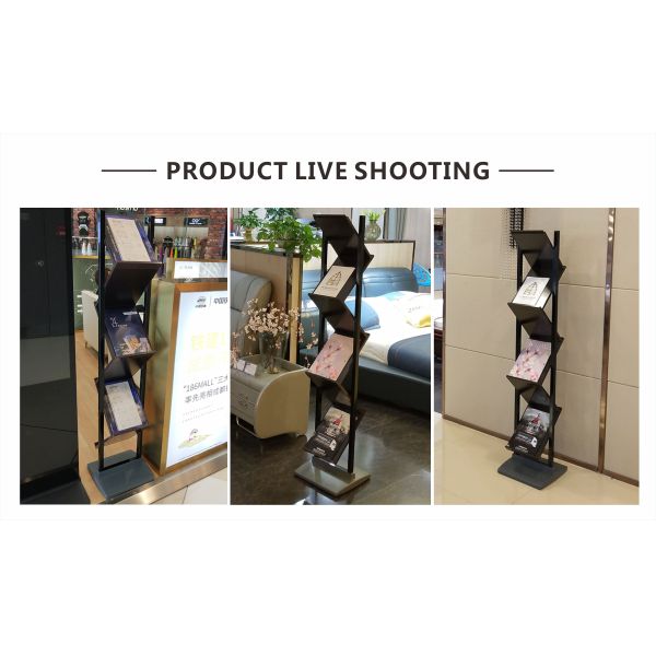 OEM 240X305mm Floor Standing Display Rack Double Sided Display Stand