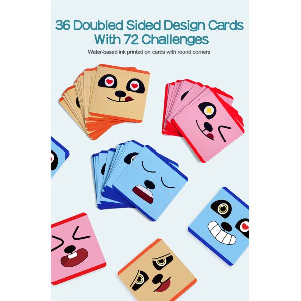 Multicolor Expression Puzzle Geometric Figures Matching Emotion Expression for Children's Logical Thinking
