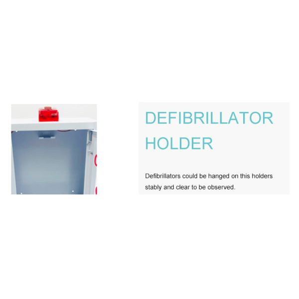 Curved Corner Outdoor Indoor Defibrillator Cabinet With Emergency Key