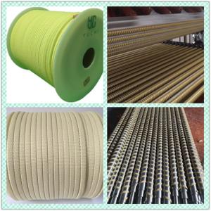 Buy cheap 100% kevlar Braided  aramid yarn ropes for glass tempering machine oven product