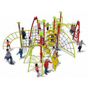 114mm Galavanized Steel Pipe Rope Climbing Net Frame Kids Park
