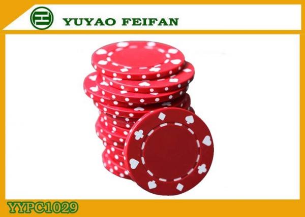 Quality Poker And Clubs Pattern Clay Composite Poker Chips 13.5G PANTONE Colors for sale