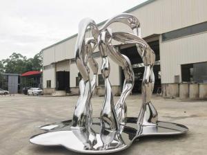 Buy cheap Modern Outside Garden Ornaments Art Stainless Steel Sculpture For Street Decoration product
