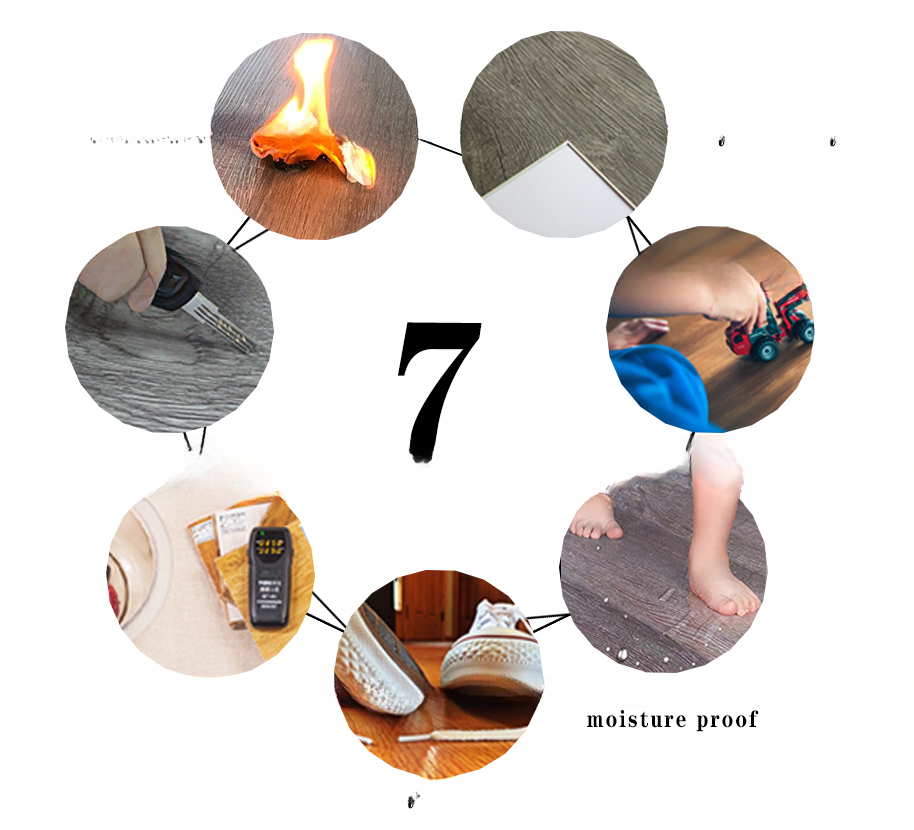 100% Virgin Material Spc Vinyl Click Flooring in Zhejiang Wear Resistant and Anti-slip