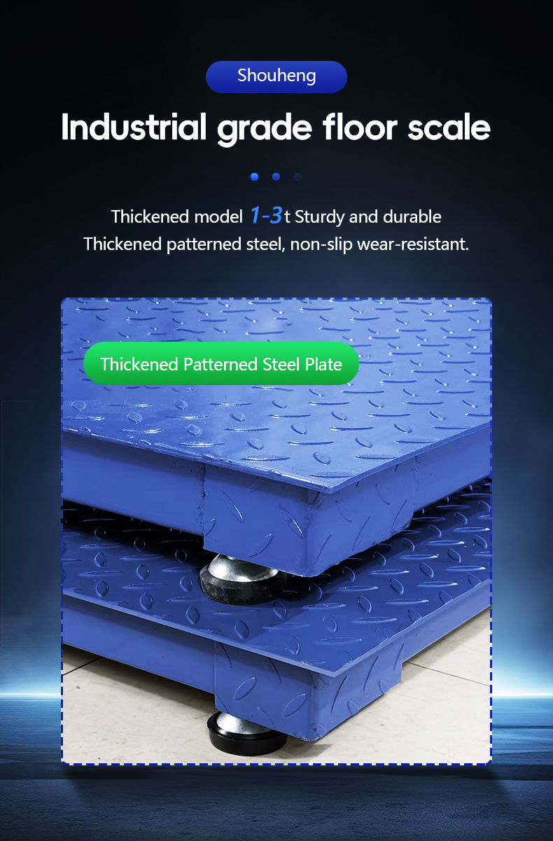 1.2*1.2m Carbon Steel Industrial Floor Scale with Bracket and LED Display