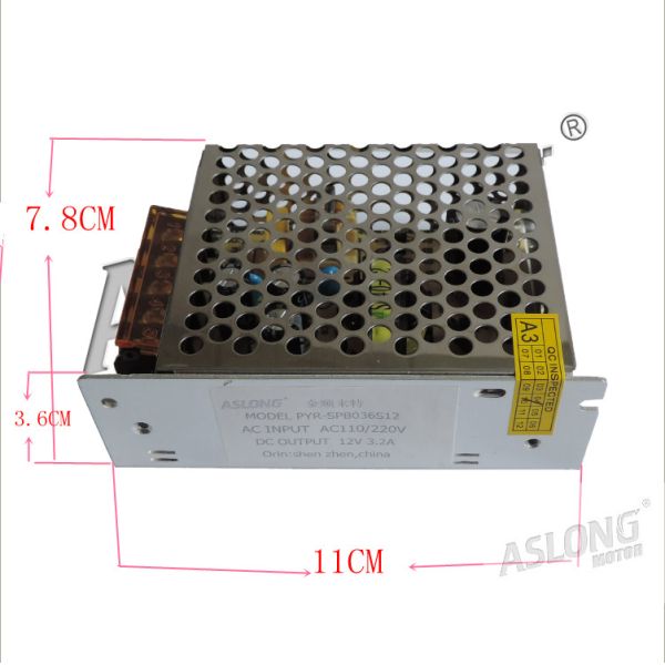 1108 AC To DC Motor Power Supply 12V 3.2A Overload Proctection