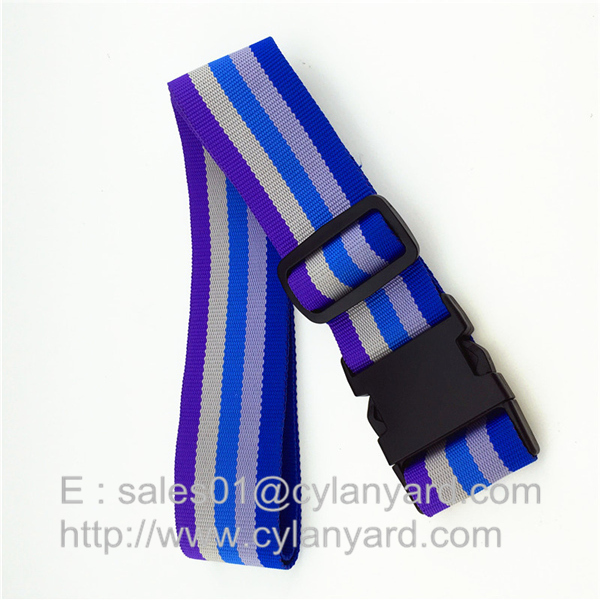 Striped Polyester Travel Luggage band belts