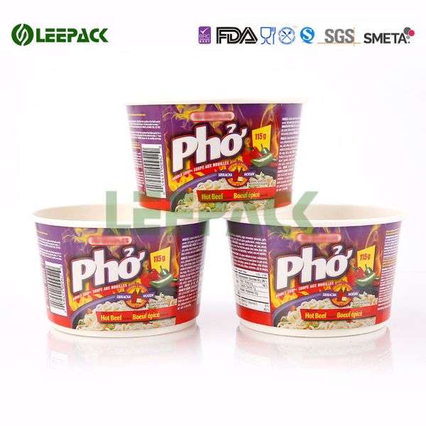 White Blank colorful eco friendly disposable bowls For Food / Snack / Hot Soup And Ice Cream