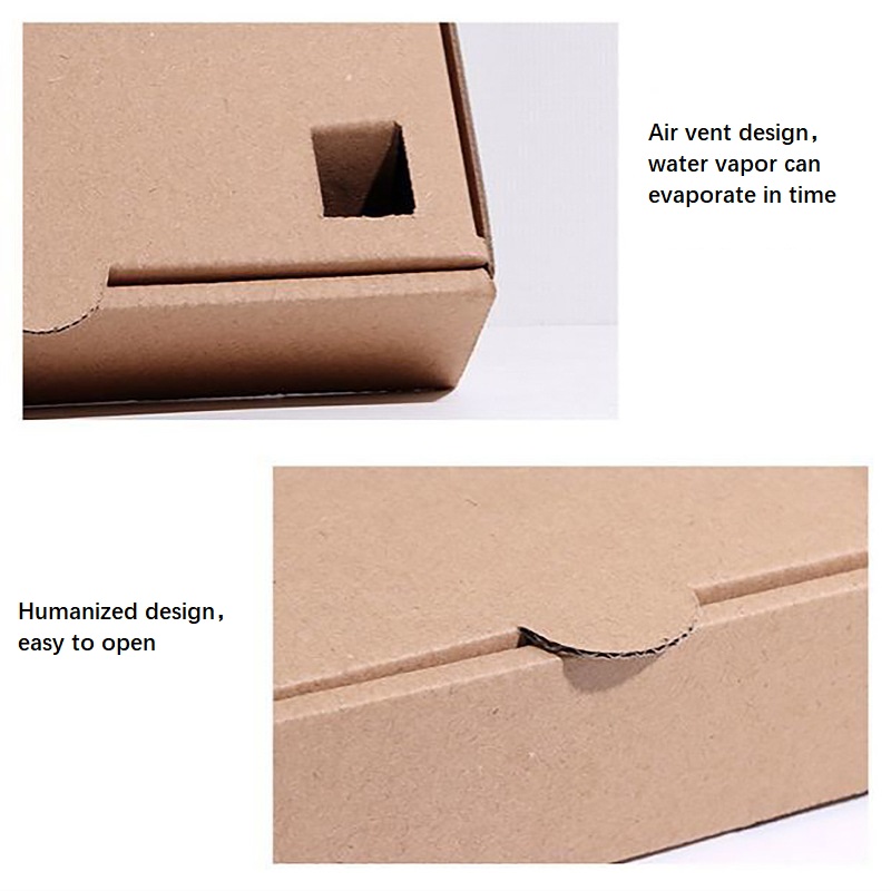 Black Octagon Round Pizza Box Kraft Corrugated Paper Packaging Bulk OEM