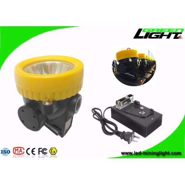 ABS Material Mining Cap Lights 2.2Ah Battery Capacity 5000lux 1 Year Warranty