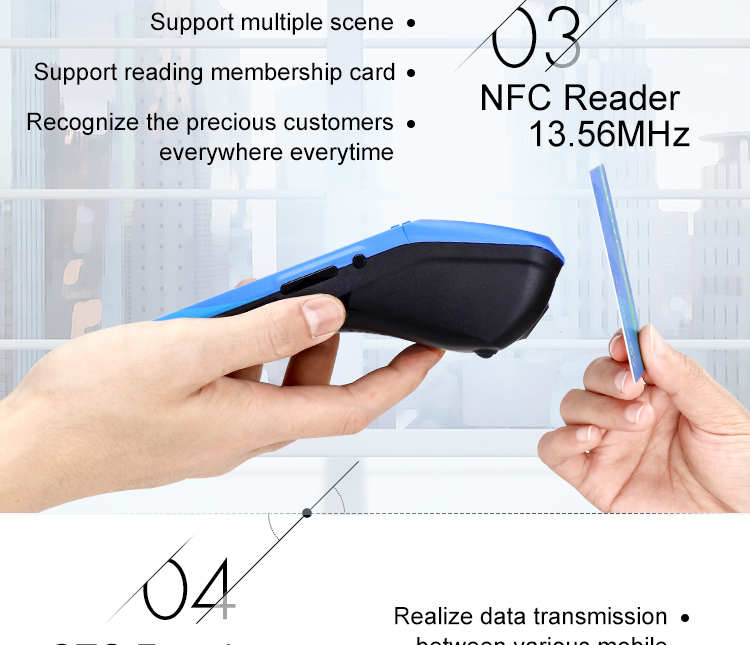 Barway Android System Scanner Touch Screen Handheld Pos Terminal Machine with Printer