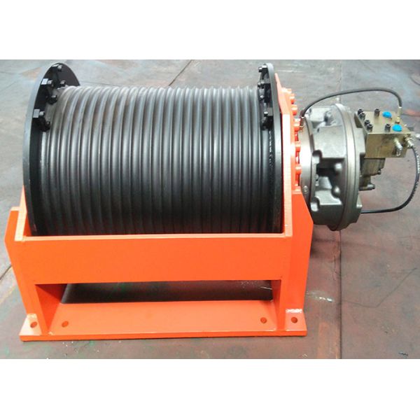 Customized Color LBS Grooved Drum / Hydraulic Winch With Spooling Device