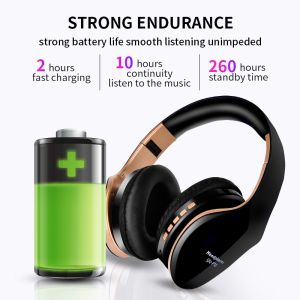 400mAH USB Wireless Bluetooth Headset , Foldable Stereo Headphone Earphones MP3