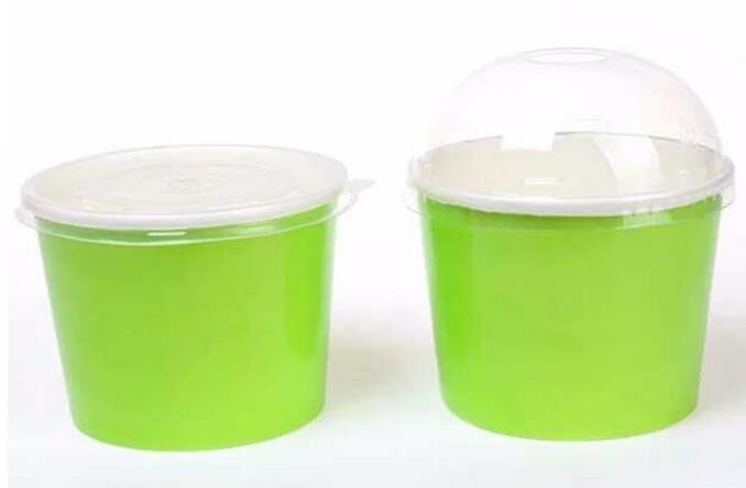Gelato Paper Cup Icecream Paper Cup With Lids,4oz paper ice cream single serving cups,Logo Printed Disposable Icecream P