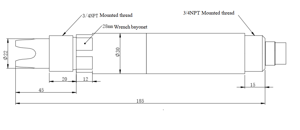 Dual High Impedance KPH601 Online PH Sensor Output RS-485 with Resolution 0.01pH