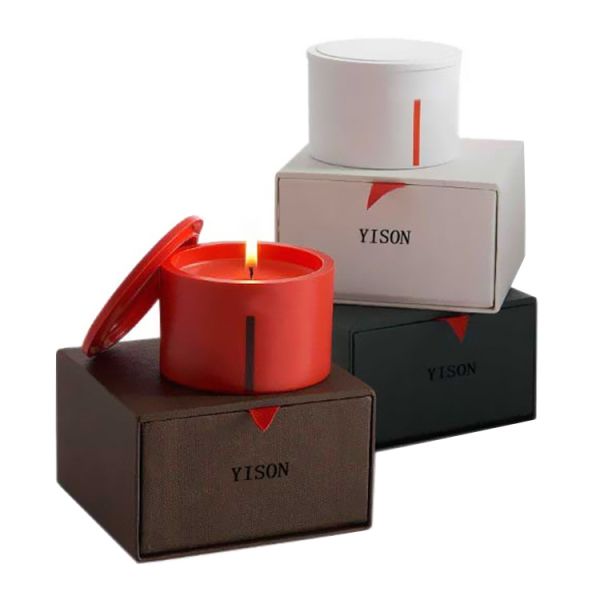 Recycled Materials Gift Candle Packaging Box Custom Printed Handmade