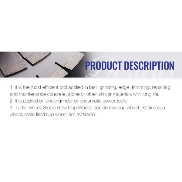 Long-Lasting Single Raw Type Diamond Tools Grinding Cup Wheel with Stable Performance