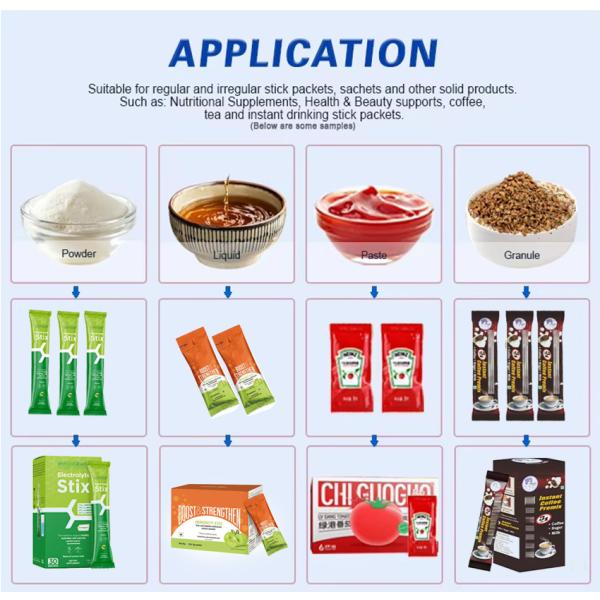 Multi Lane Automatic Granule Sachet Packing Machine for Coffee / Rice / Particle