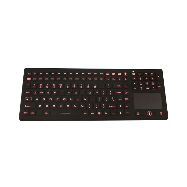 Touchpad Backlit Rubber Silicone Industrial Keyboard 12 Function Keys / Numeric Keys