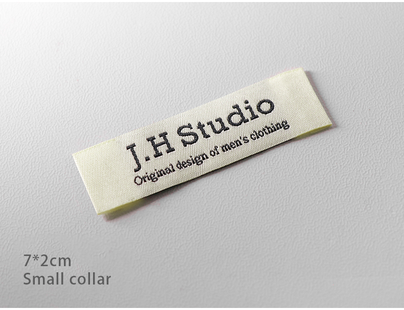 Garment custom label Factory Direct fashion garment label Embroidered Cotton personalised clothing label