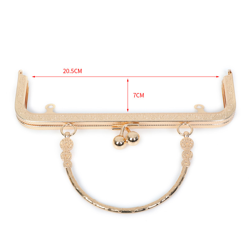 China 20.5*7cm Clutch Frame Hardware kiss lock clasp Lightweight on sale