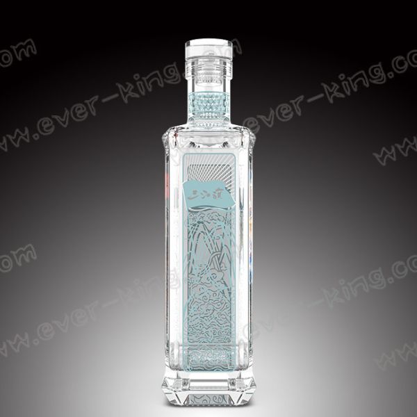 ISO9001 2015 Painting Surface 500 ML Custom Glass Bottles
