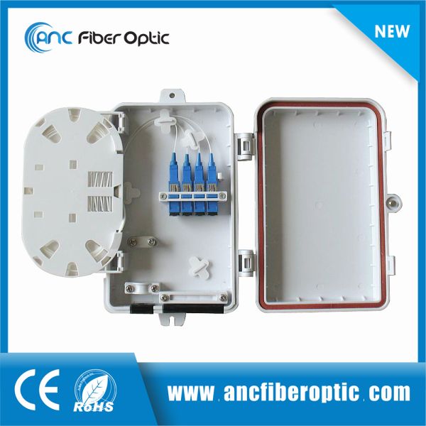 IP65 FTTH Fibre Optic Cable Termination Boxes 4 Core Outdoor Wall Mount