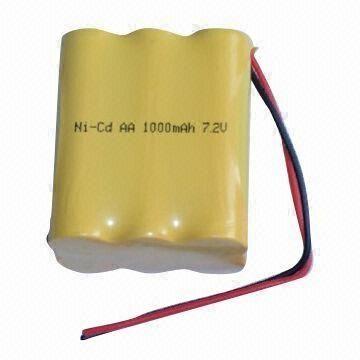 Quality Rechargeable Ni-CD AA 7.2V 1000mAh Battery Pack with Various Terminals for sale