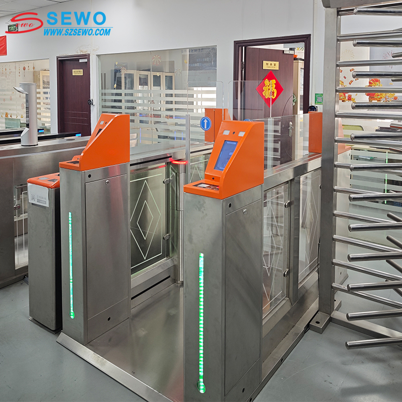 High Speed Gate Turnstile with Biometric Access Control 45 People/Min