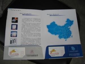 China Custom Printing Brochures , Cardboard Folder Printing CMYK Colors With Pockets on sale