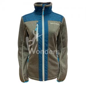 China Man's Sweater hybrid knit jacket 2 Tone Full Zipper Jacket OEM on sale