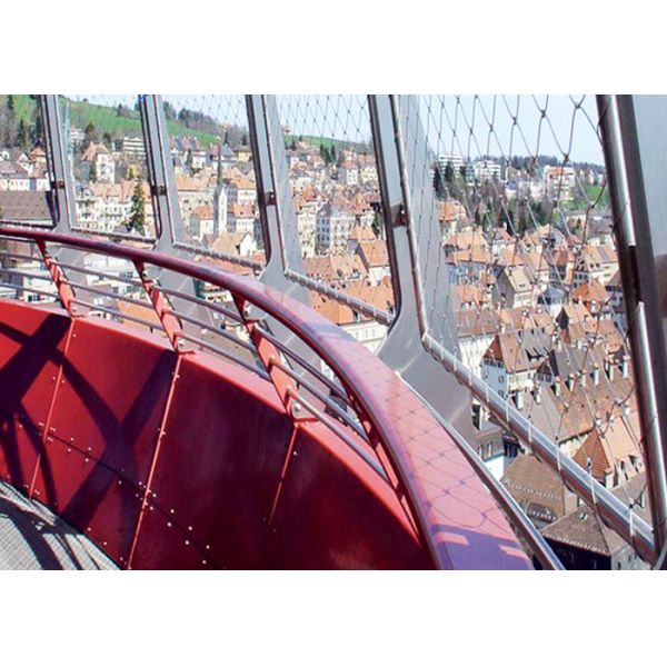 316 Stainless Steel Ferrule Rope Mesh Diamond Shape For Building Production