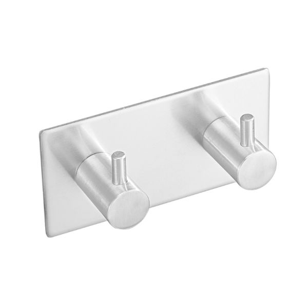 Aluminium Coat Double Robe Hook Self Adhesive Shower Curtain Hooks