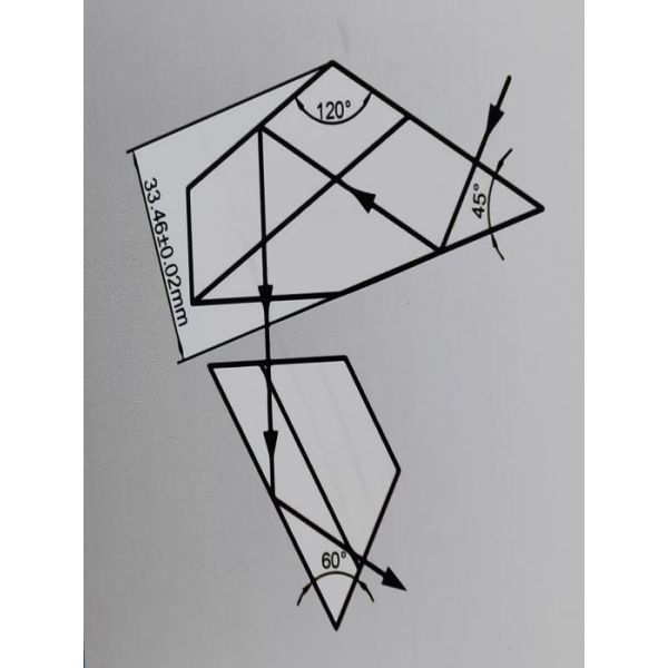 High Durability Optical Glass Prism Customized Shape For Spectroscopy