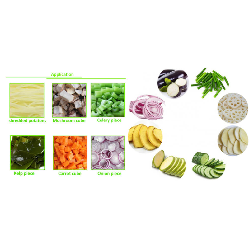 Energy Saving Vegetable Processing Equipment / Cucumber Slicing Machine