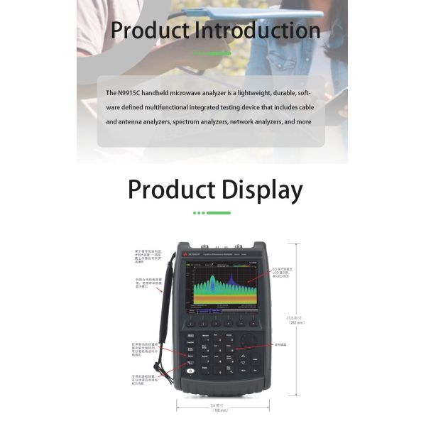 Keysight N9915C FieldFox C Handheld Microwave Analyzer with 10 GHz Frequency Range