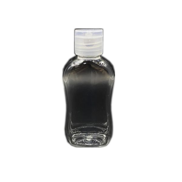Flat 75ml Disposable Screw Cap Portable Hand Sanitizer Bottle