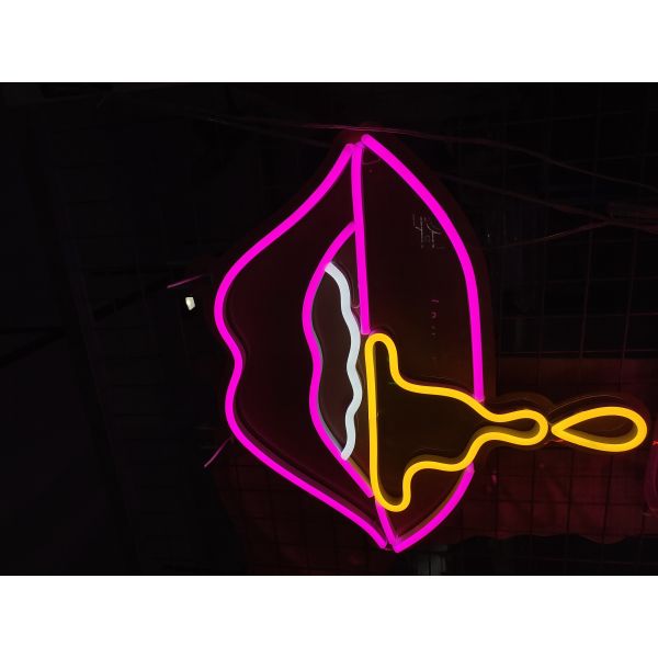 Vasten Lip Mouth Custom Neon Signs cafe drawing room neon lighting