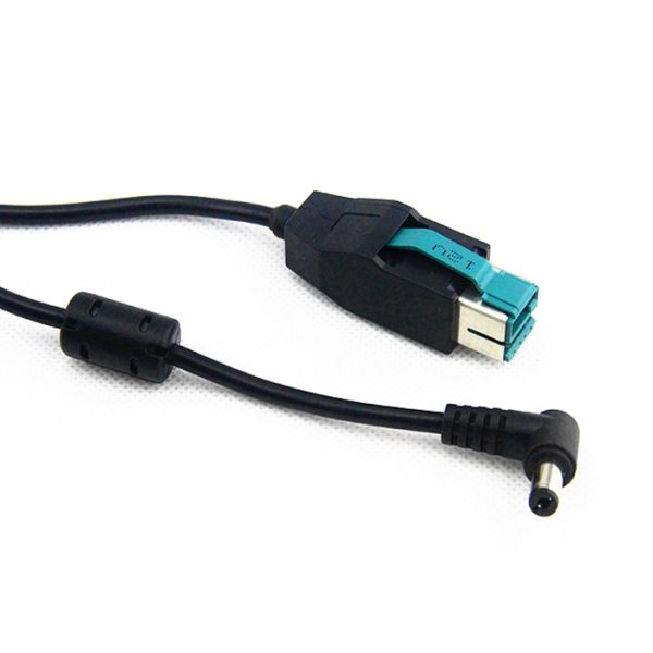 2M 12V USB Power Cable Right Angle 5521 DC Plug For TD1500 DigiPos Touch Screen