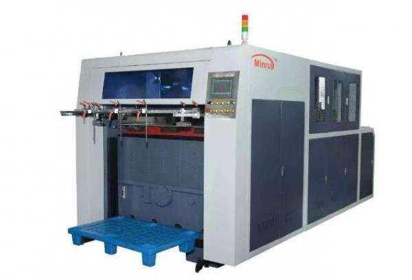 Quality High Speed Paper Cup Paper Cutting Machine Flat Creasing Cut Size 850mm*283mm for sale
