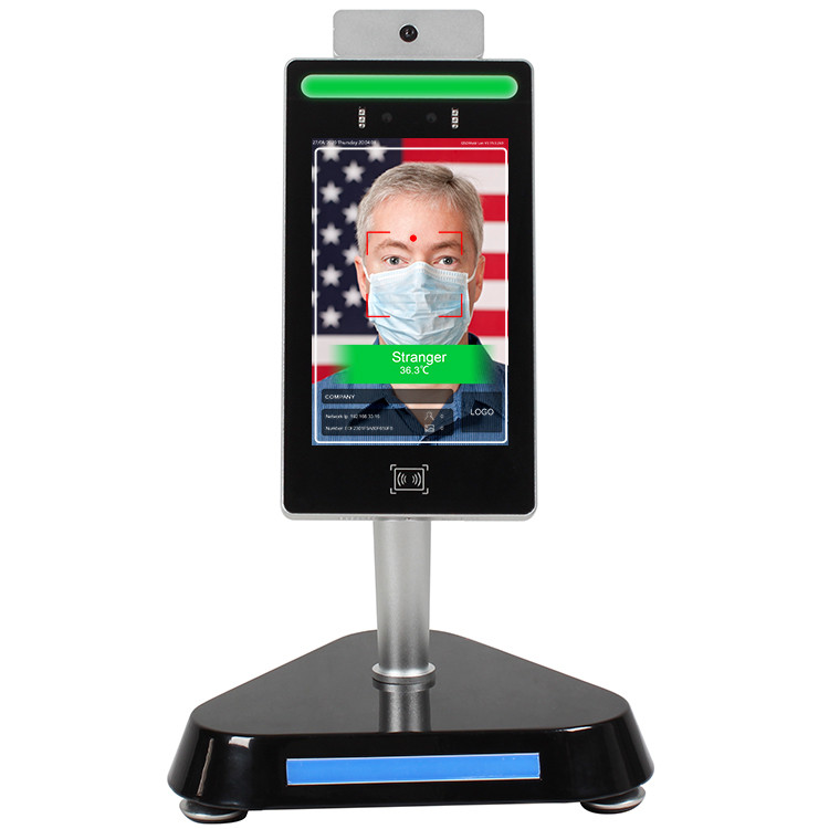 Buy cheap Automatic 0.7m 8&quot; Face Recognition Temperature Kiosk DC12V product