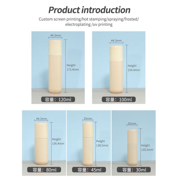 100ml Lotion Bottle Refillable Empty Square Plastic Bottle For Skincare