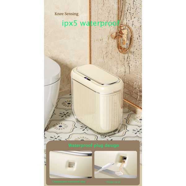 Mopup Touchless Bathroom Trash Can 3.5 Galon Smart Waste Bin Sensor Aroma Therapy