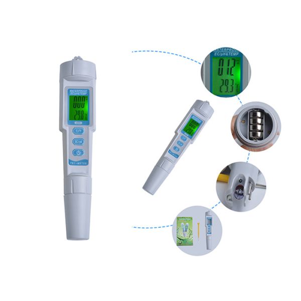 3 In 1 PH Multiparameter Water Quality Meter Lightweight With Temperature Compensation