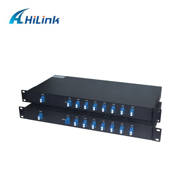 19" 1U Standard Rack 8CH DWDM Mux Demux CH21 - CH28 LC UPC Connectors