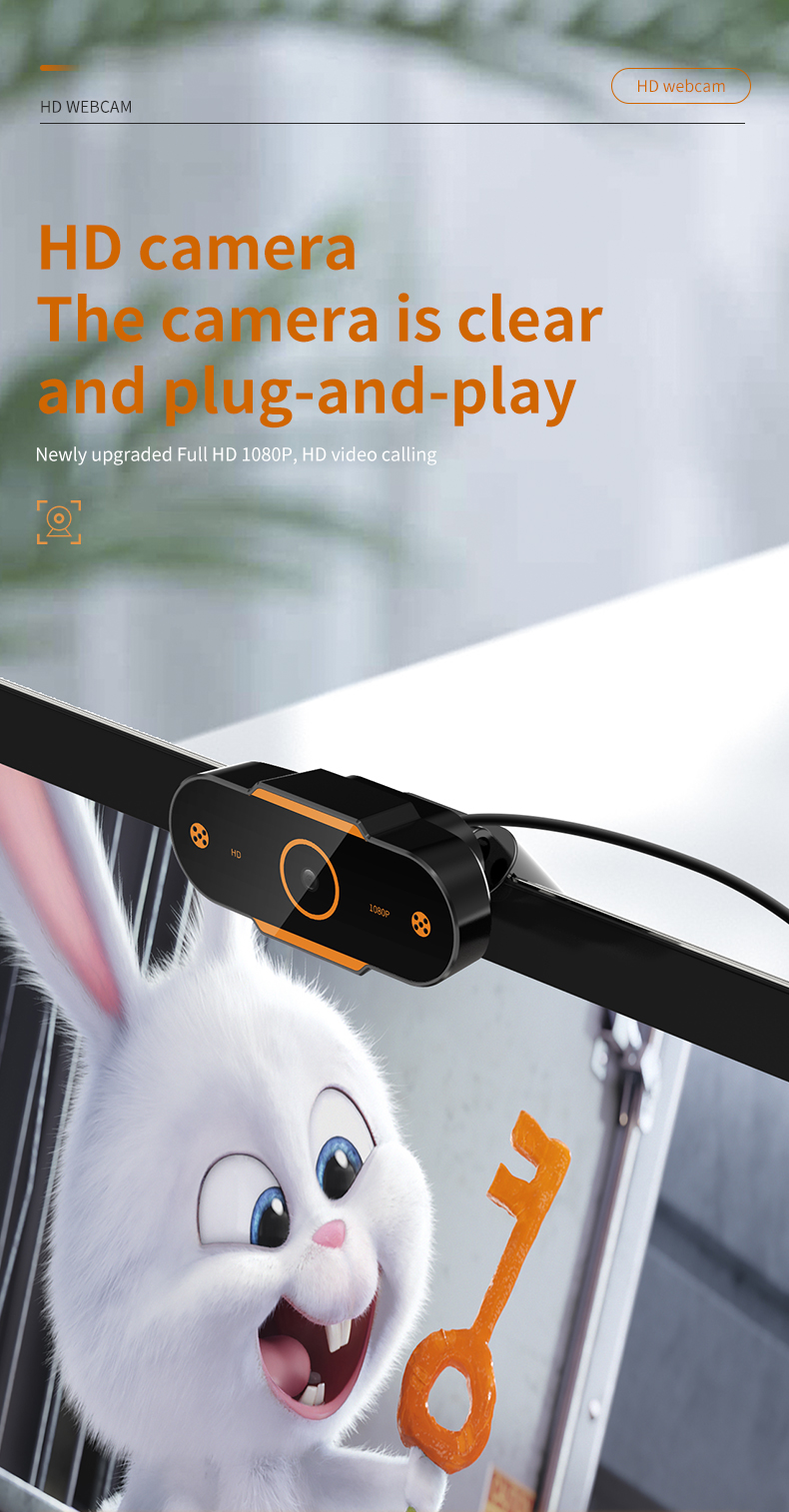 Auto Focus 1080P 60fps FCC Android TV Box Webcam USB Interface
