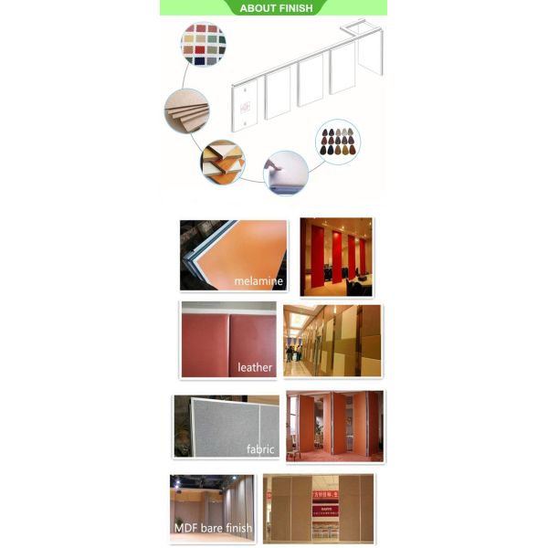 Soundproof Operable Sliding Partition Walls With Fabric MDF Hard Cover For Gymnasiums