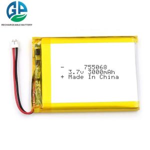 Buy cheap Li Polymer KC Rechargeable Lithium Ion Battery Pack 755068 3000Mah product